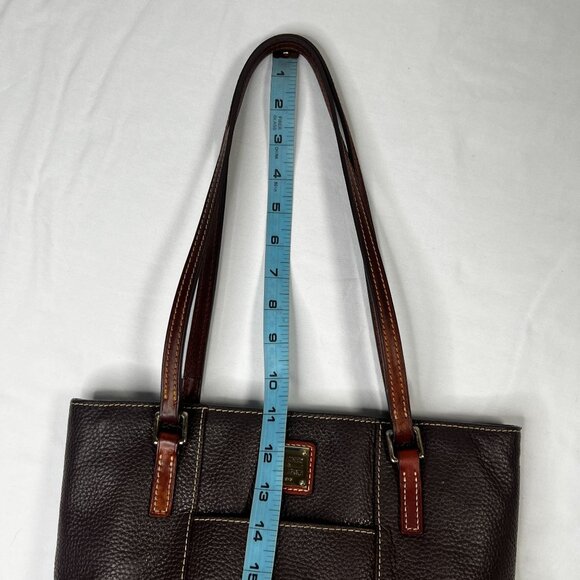 Dooney and Bourke Pebble Grain Small Lexington Shoulder Shopper Bag Dark Brown - Picture 3 of 15